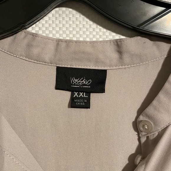 Target Mossimo Gray/Taupe Tunic Blouse - Picture 5 of 7